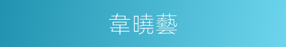 韋曉藝的同義詞