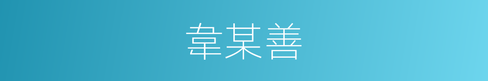 韋某善的同義詞