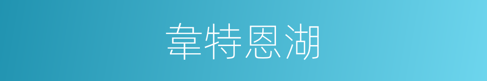 韋特恩湖的同義詞