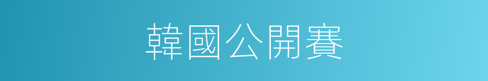 韓國公開賽的同義詞