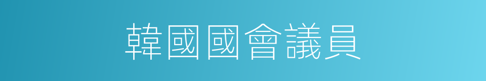 韓國國會議員的同義詞