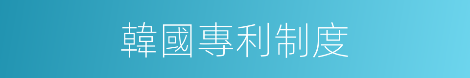韓國專利制度的同義詞