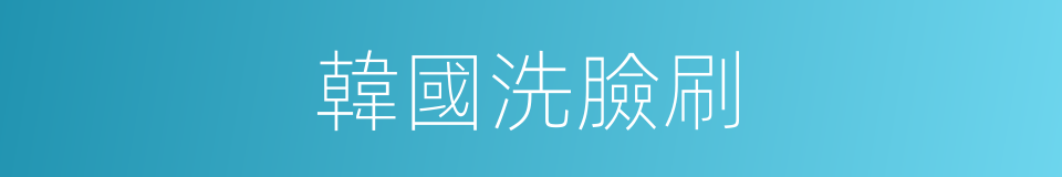 韓國洗臉刷的同義詞