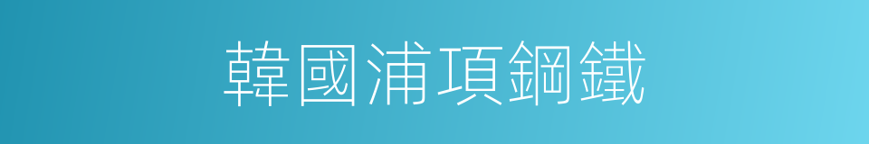 韓國浦項鋼鐵的同義詞