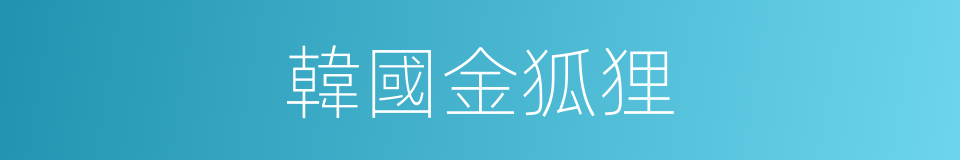 韓國金狐狸的同義詞