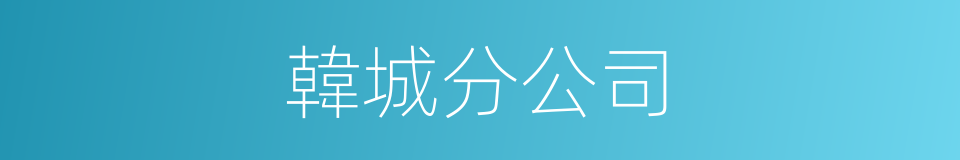 韓城分公司的同義詞