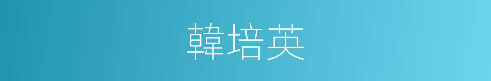 韓培英的同義詞