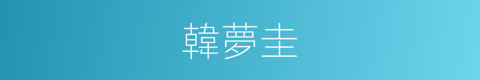 韓夢圭的同義詞