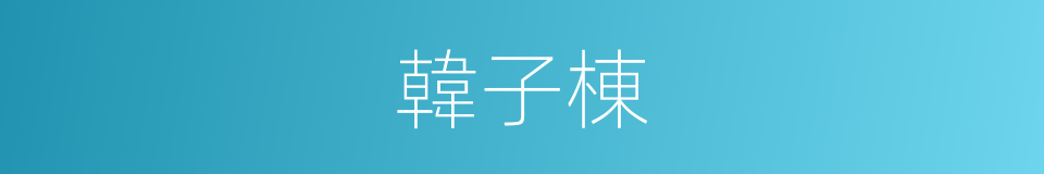 韓子棟的同義詞