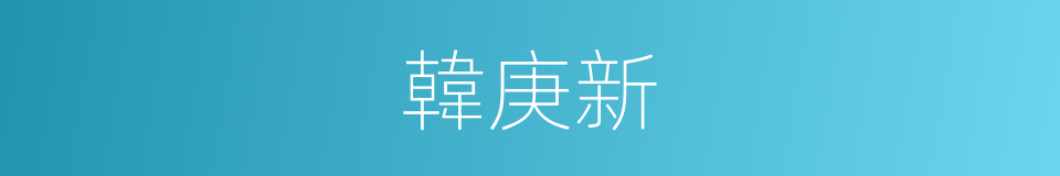 韓庚新的同義詞