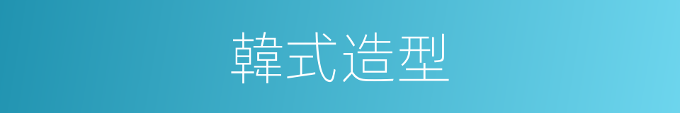 韓式造型的同義詞