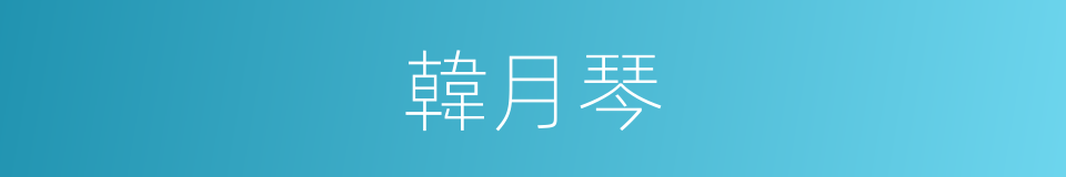 韓月琴的同義詞