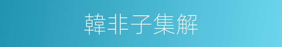 韓非子集解的同義詞