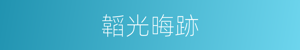 韜光晦跡的意思