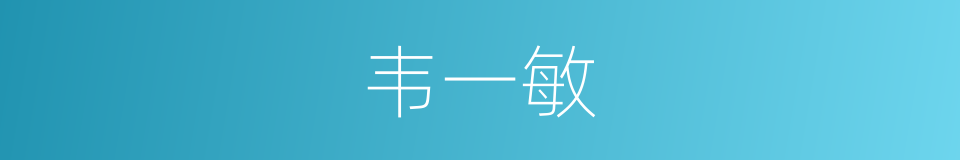 韦一敏的同义词