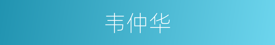 韦仲华的同义词