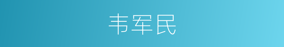 韦军民的同义词