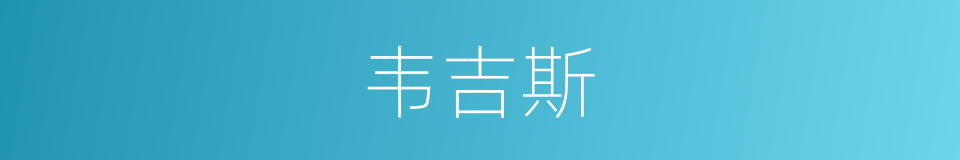 韦吉斯的同义词