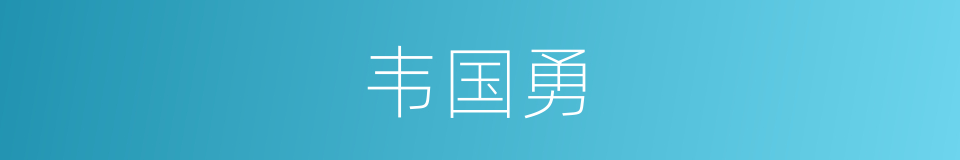 韦国勇的同义词
