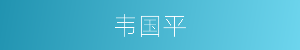 韦国平的同义词