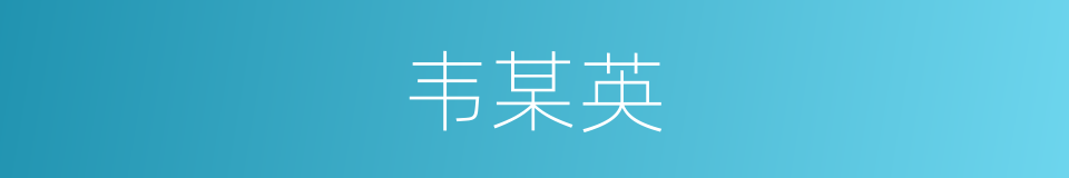 韦某英的同义词