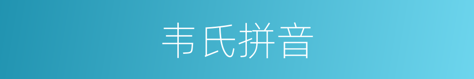 韦氏拼音的同义词