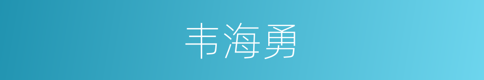 韦海勇的同义词