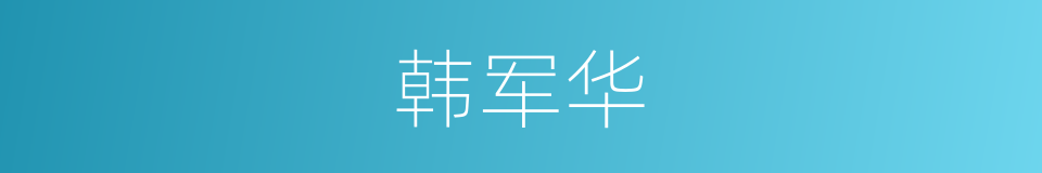 韩军华的同义词