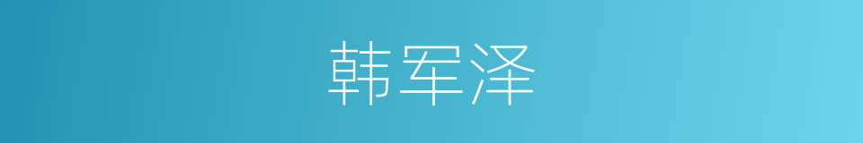 韩军泽的同义词
