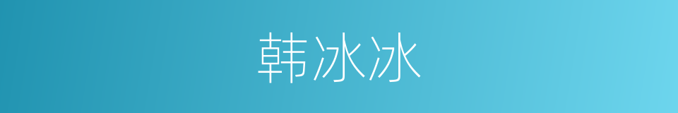 韩冰冰的同义词