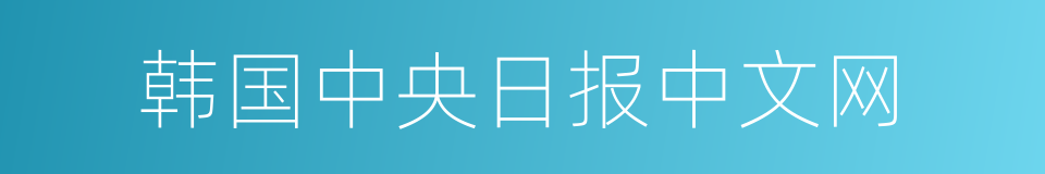 韩国中央日报中文网的同义词