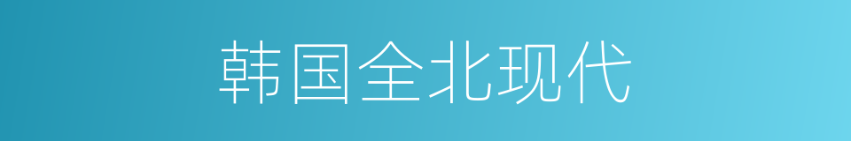 韩国全北现代的同义词