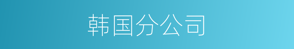 韩国分公司的同义词