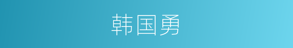 韩国勇的同义词