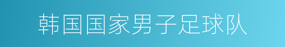 韩国国家男子足球队的同义词