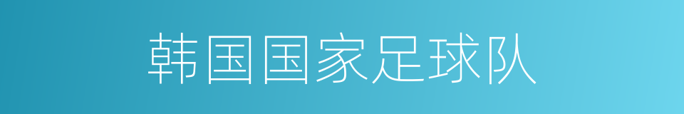 韩国国家足球队的同义词