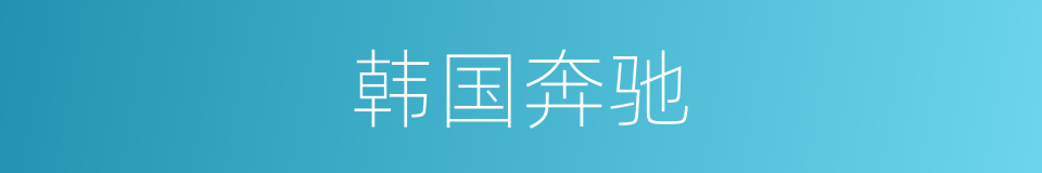 韩国奔驰的同义词