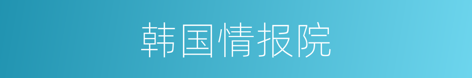 韩国情报院的同义词