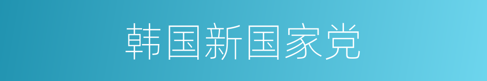 韩国新国家党的同义词