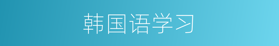 韩国语学习的同义词