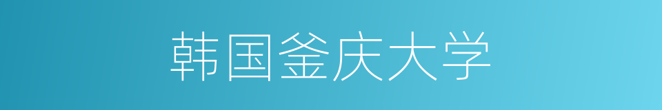 韩国釜庆大学的同义词