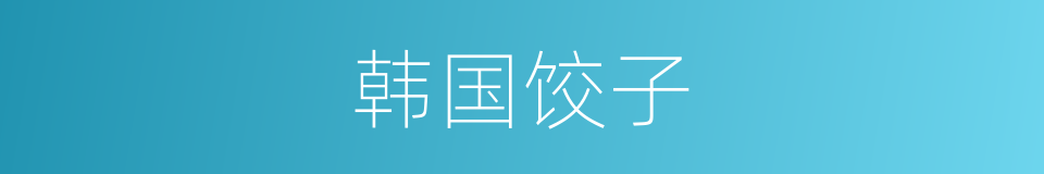 韩国饺子的同义词