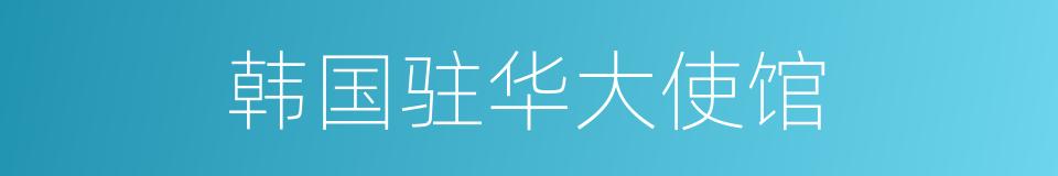 韩国驻华大使馆的同义词