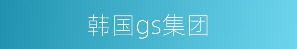 韩国gs集团的同义词