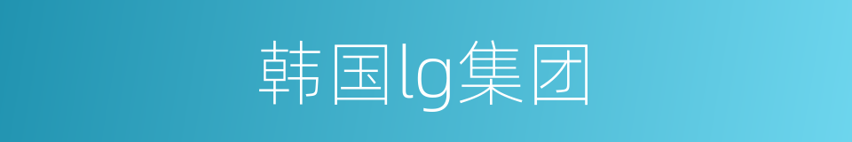 韩国lg集团的同义词