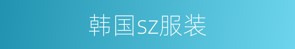 韩国sz服装的同义词
