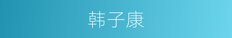 韩子康的同义词