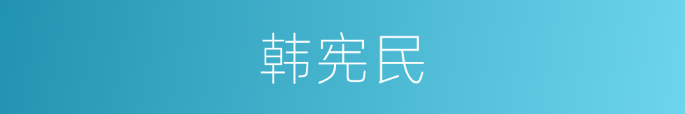 韩宪民的同义词