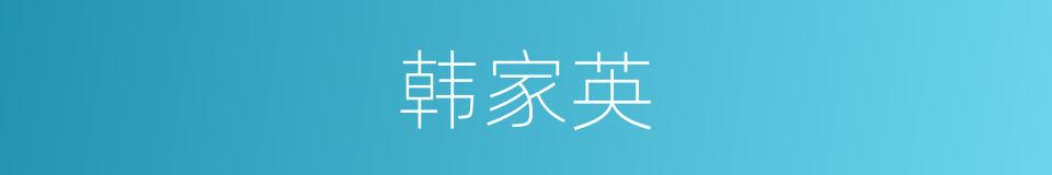 韩家英的同义词