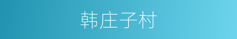 韩庄子村的同义词